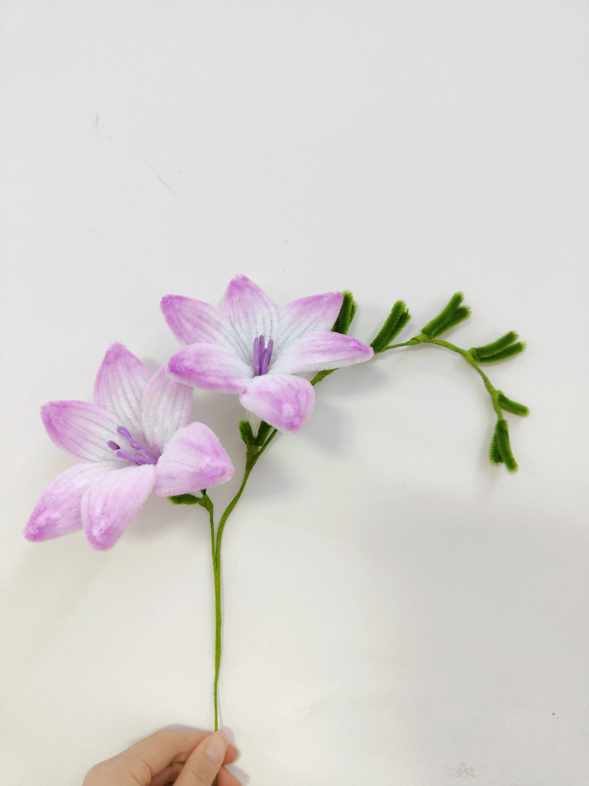 Original flower craft photo for Freesia | Chenille Video Tutorial