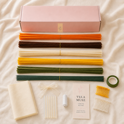 Sunlit Meadow DIY flower kit materials with approximately 30 centimetre stems