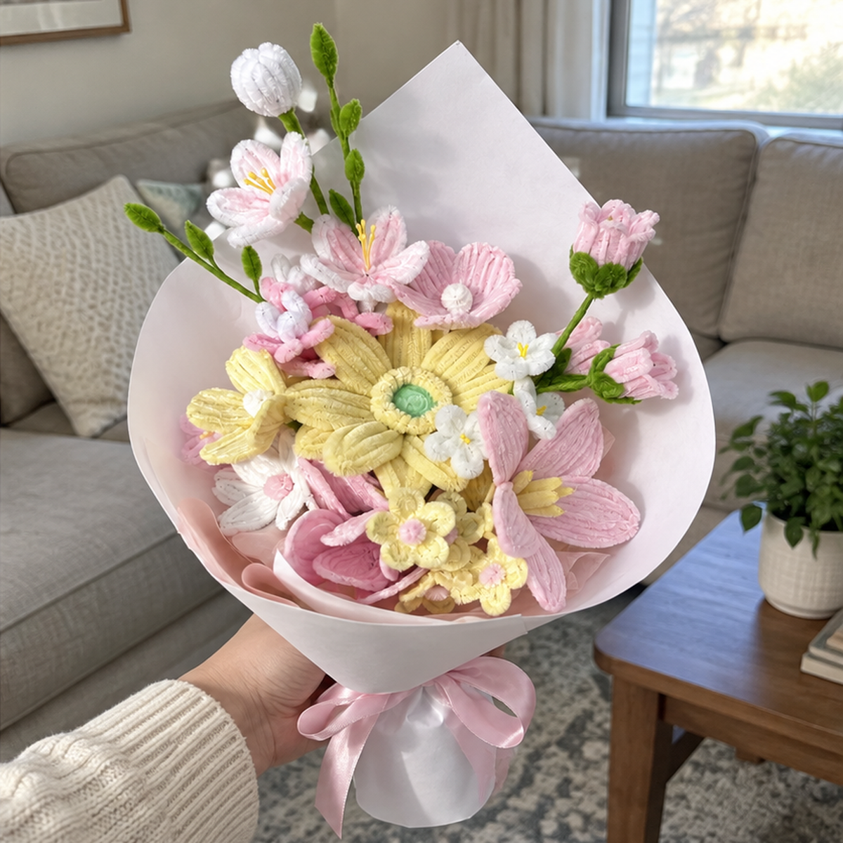 Spring Serenade held naturally in a home gifting setting.