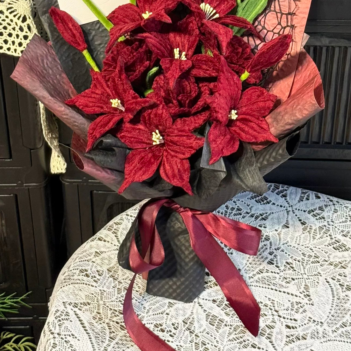 Burgundy Lily shown naturally in an everyday setting.