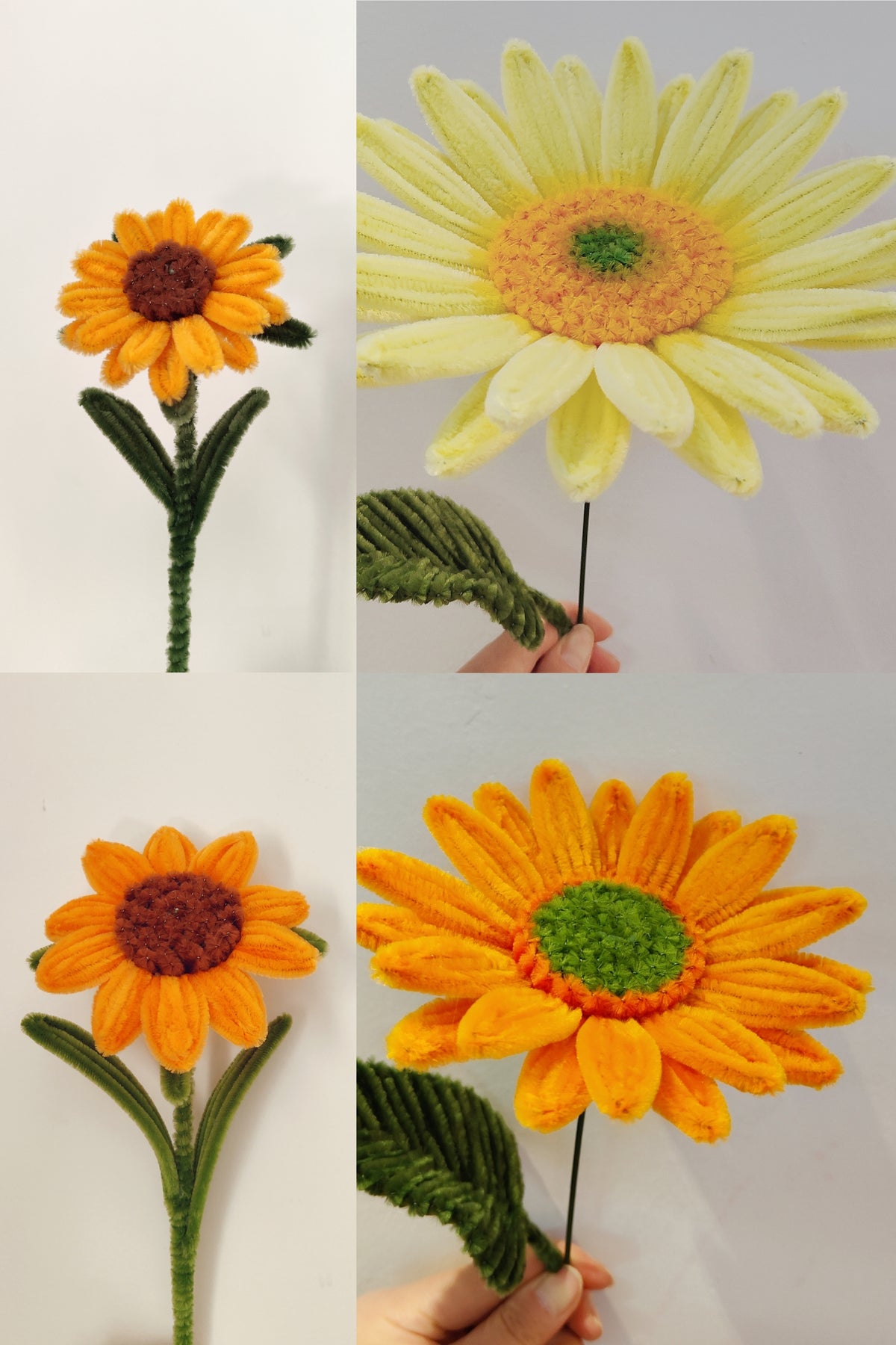 Original flower craft reference photo 1 for Three Sunflower Styles | Chenille Video Tutorial