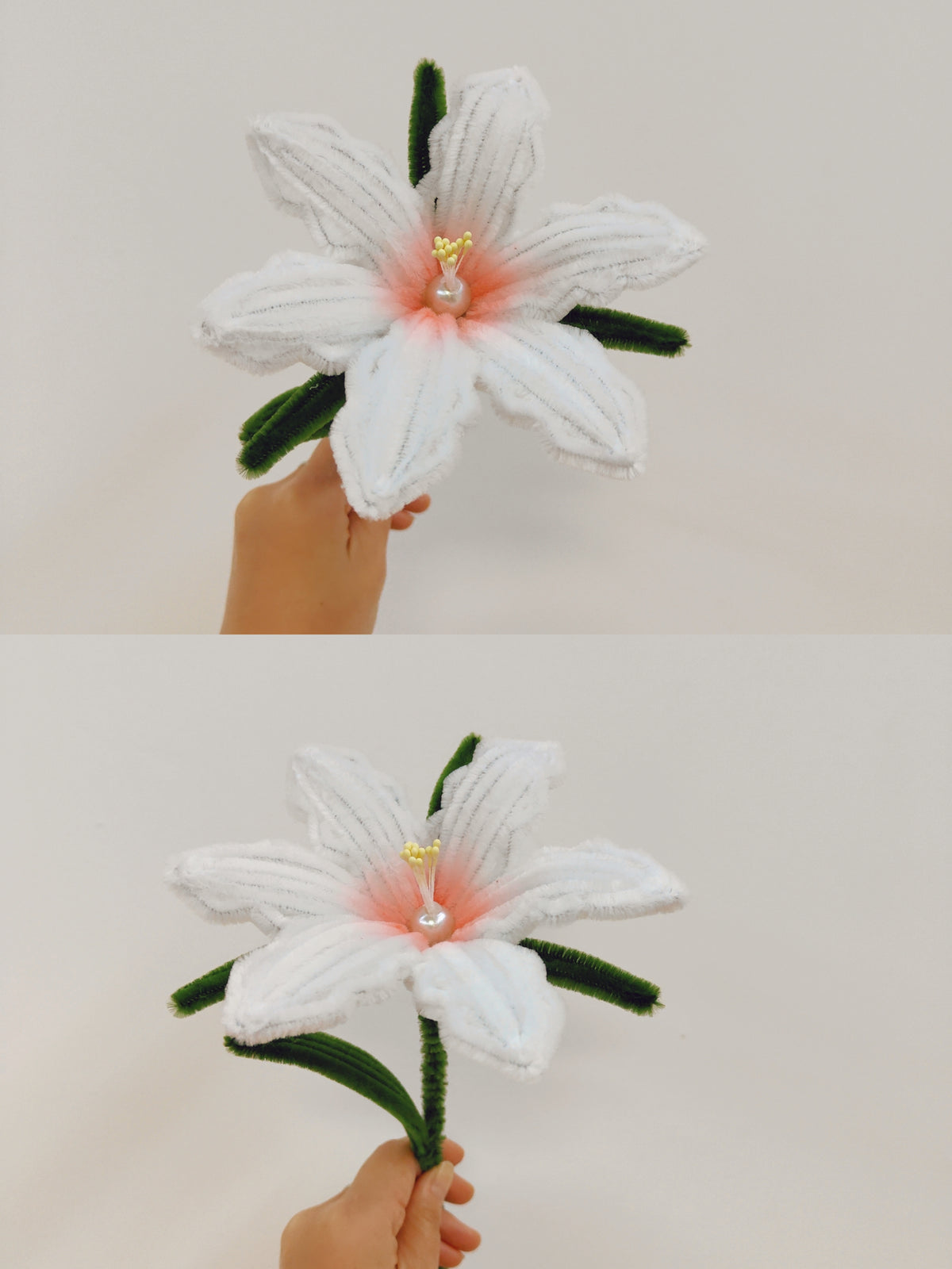 Original flower craft reference photo 1 for Lilies and Lily Buds | Chenille Video Tutorial