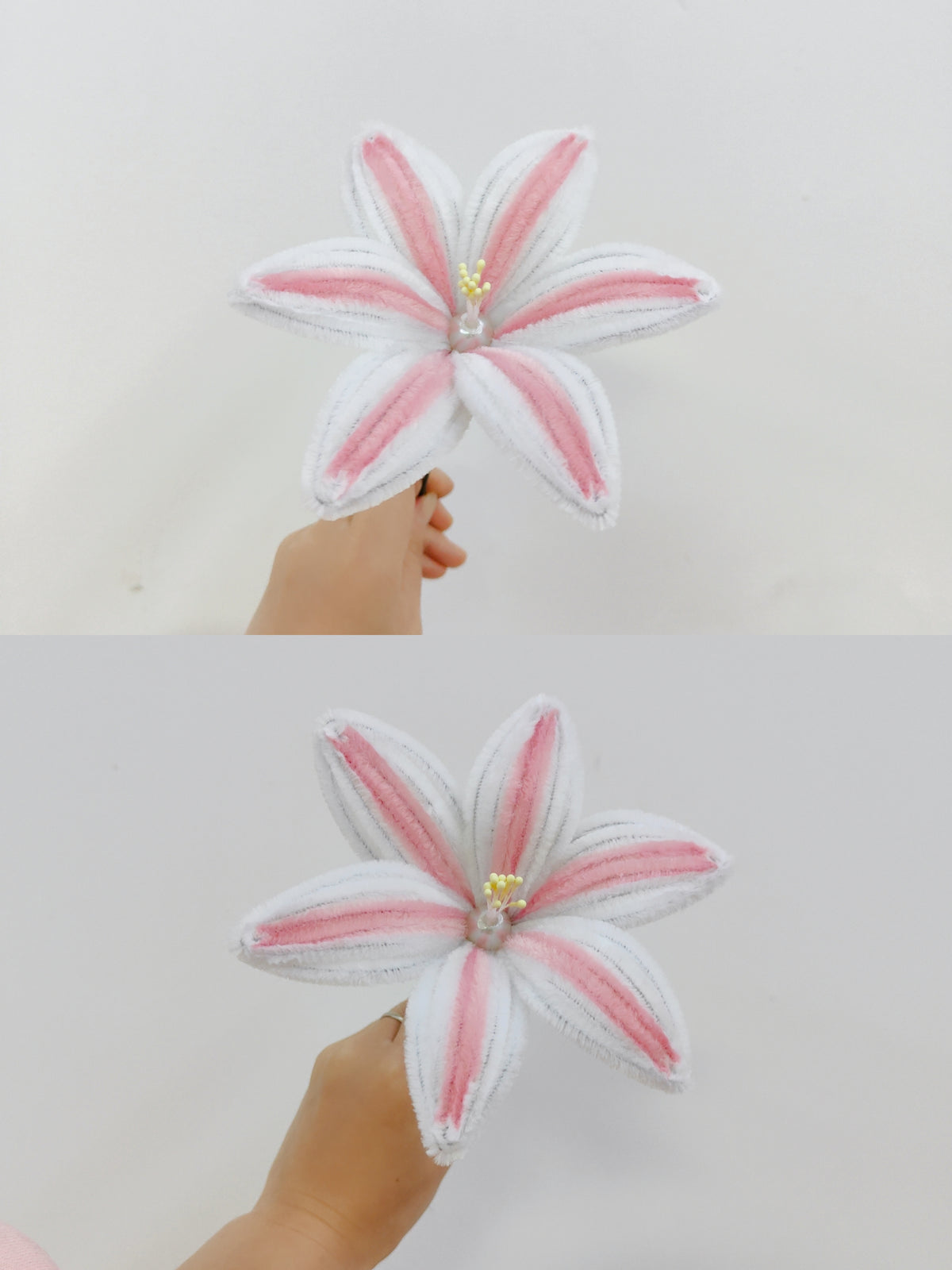 Original flower craft reference photo 2 for Lilies and Lily Buds | Chenille Video Tutorial