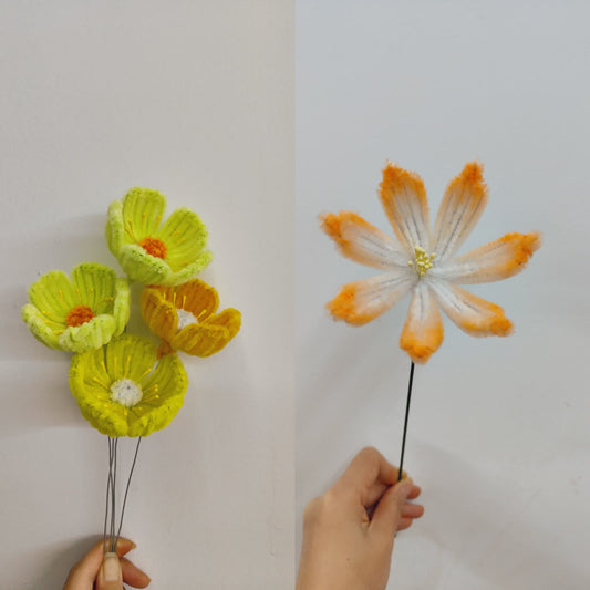 Two Cosmos Flower Styles | Chenille Video Tutorial original craft photos
