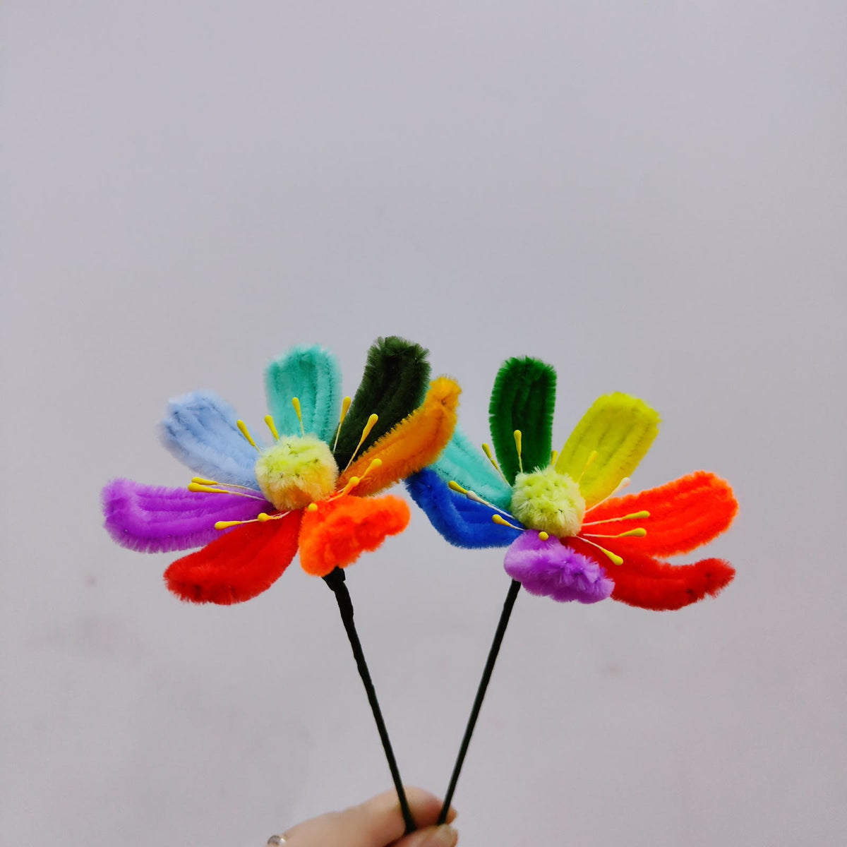 Rainbow Flower | Chenille Video Tutorial original craft photos