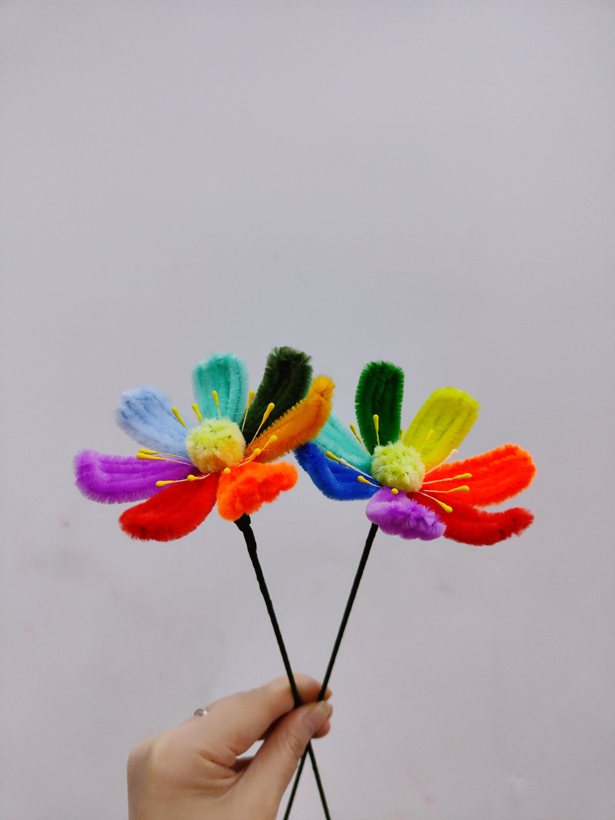 Original flower craft reference photo 1 for Rainbow Flower | Chenille Video Tutorial