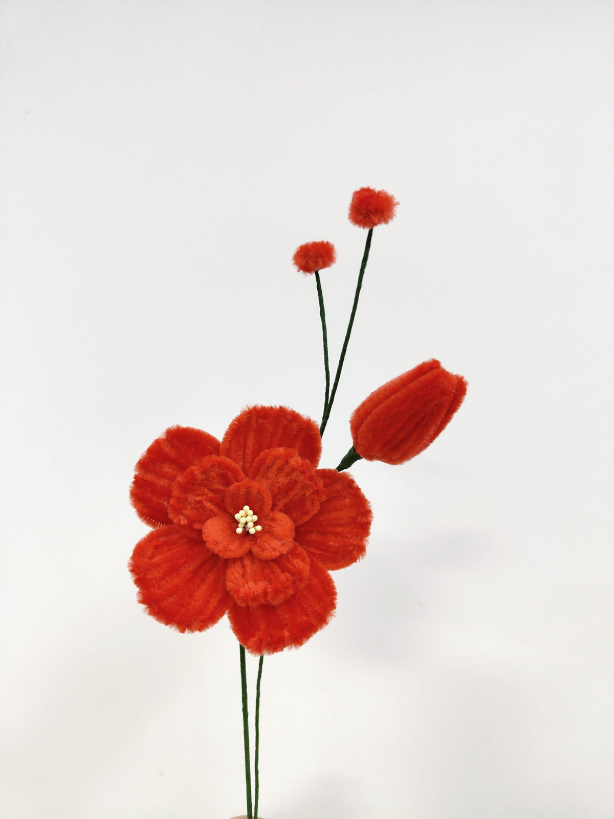 Original flower craft photo for Camellia | Chenille Video Tutorial