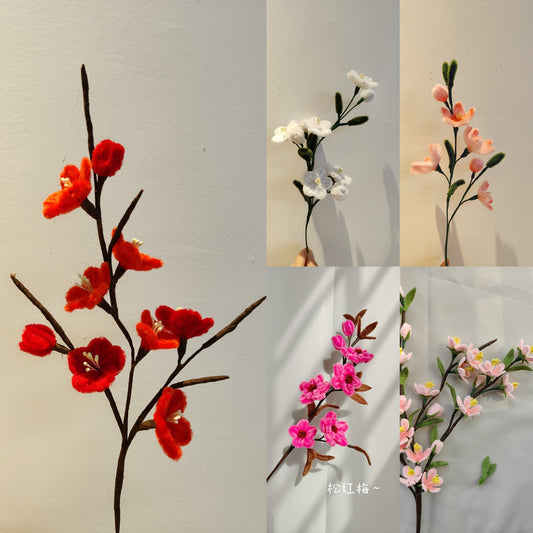 Plum, Pear, Peach and Tea-Tree Blossoms | Chenille Video Tutorial original craft photos