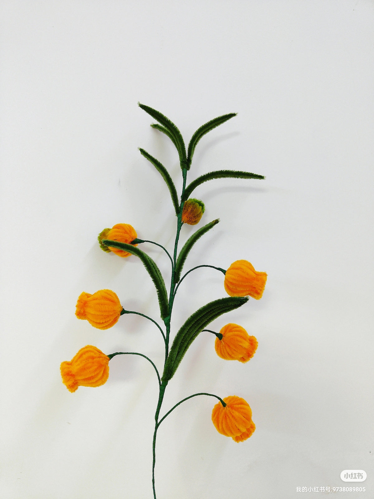 Original flower craft photo for Lantern Lily | Chenille Video Tutorial