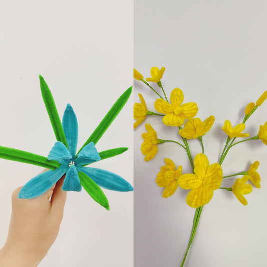 Orchid and Dancing Orchid | Chenille Video Tutorial original craft photos
