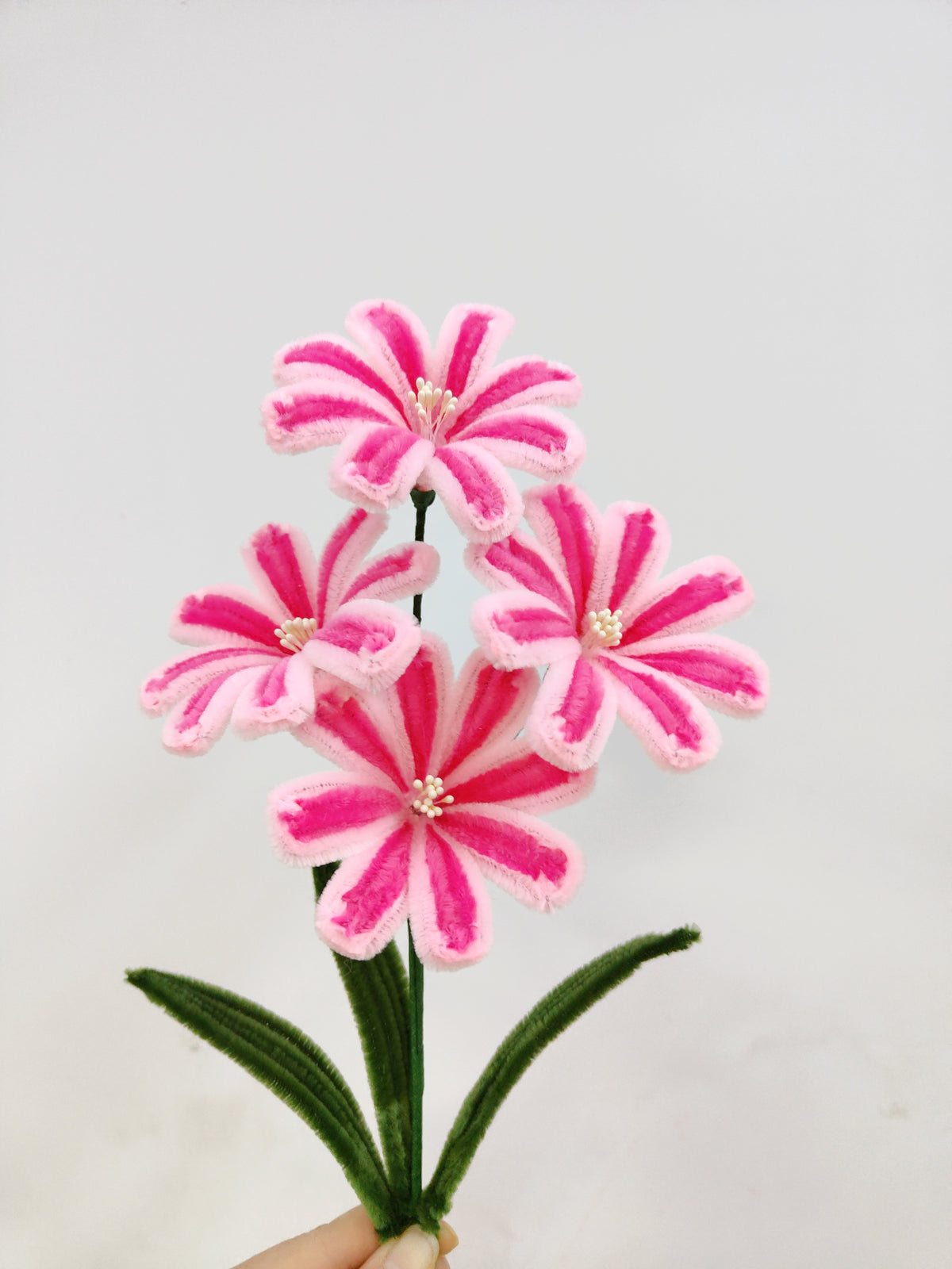 Original flower craft photo for Lewisia Flower | Chenille Video Tutorial