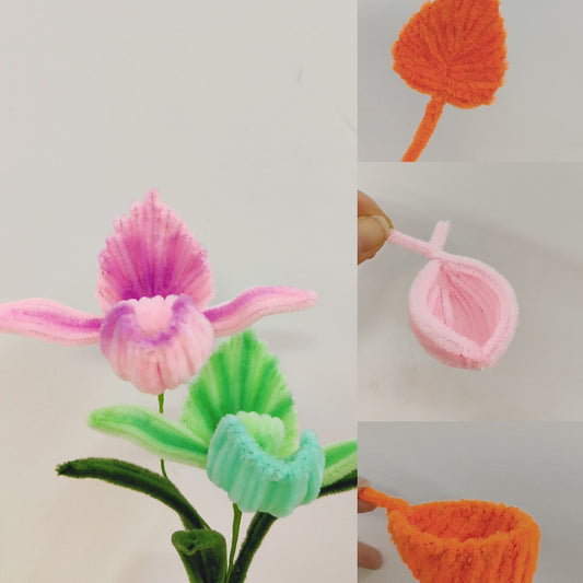 Lady's Slipper Orchid | Chenille Video Tutorial original craft photos