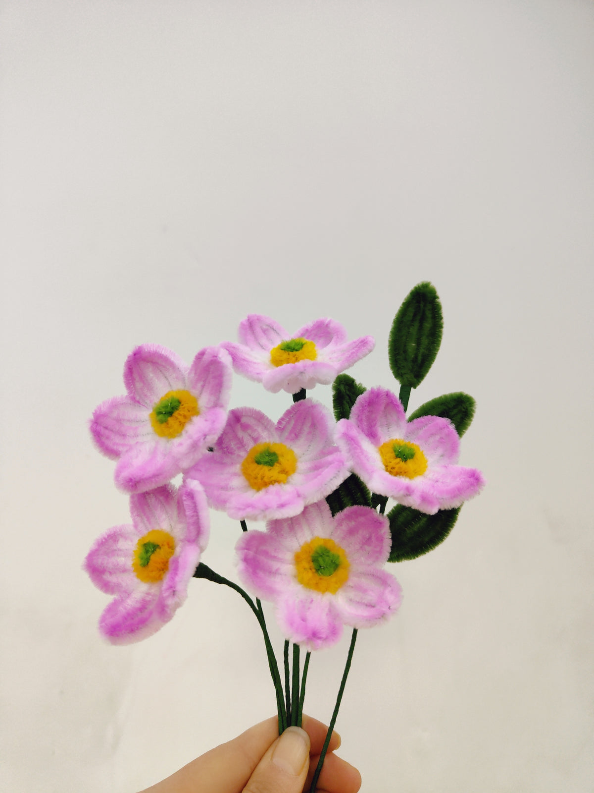 Original flower craft photo for Japanese Anemone | Chenille Video Tutorial