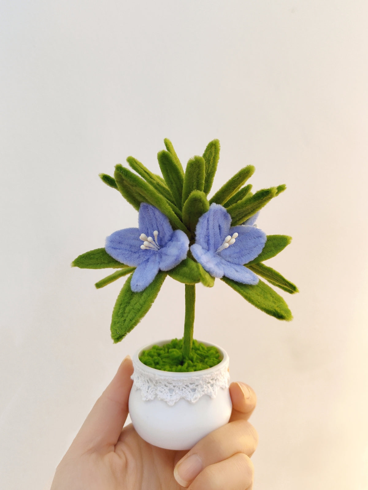 Original flower craft photo for Spiked Speedwell | Chenille Video Tutorial