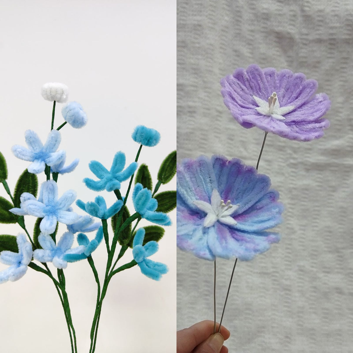 Blue Star Flower | Chenille Video Tutorial original craft photo