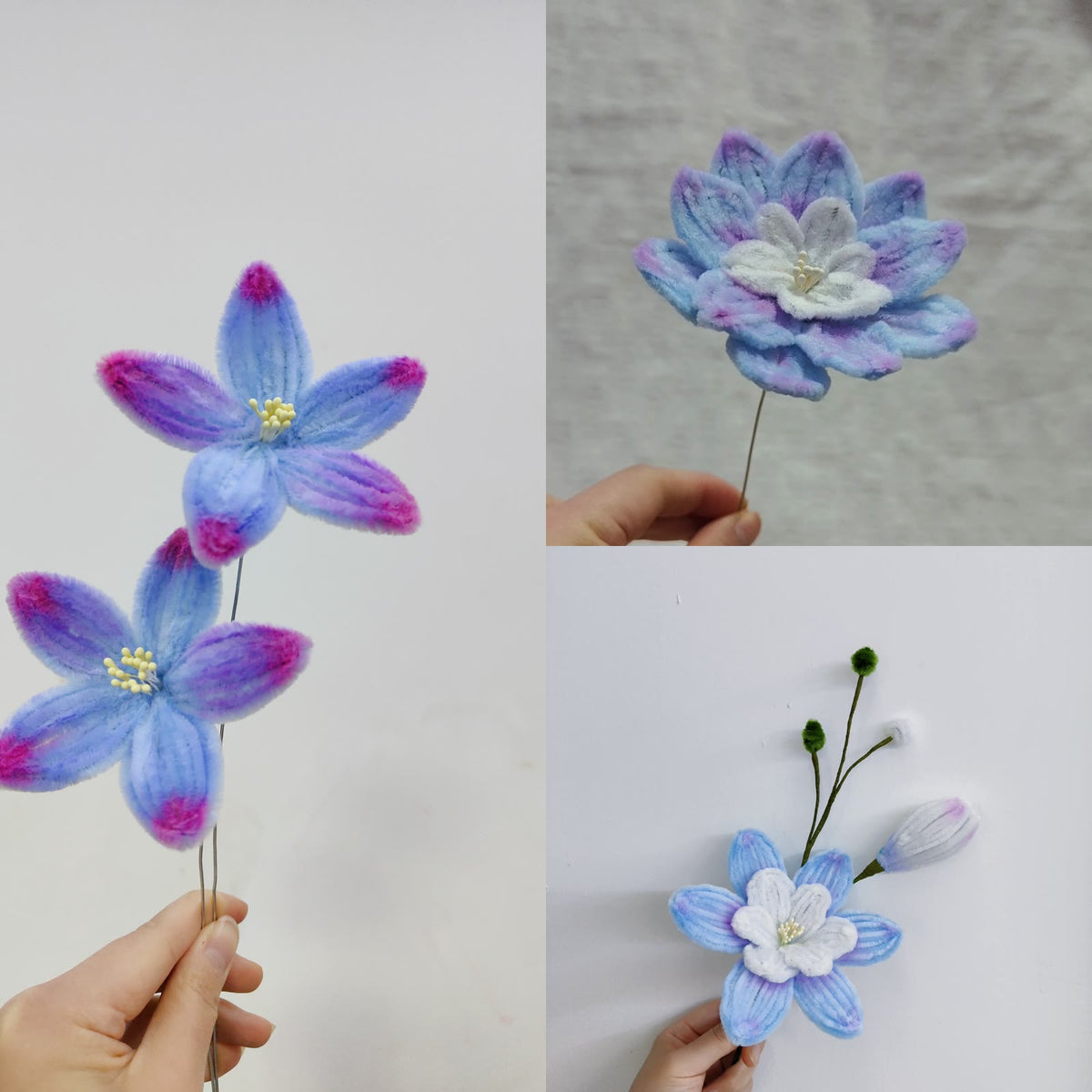Small and Large Larkspur | Chenille Video Tutorial original craft photo