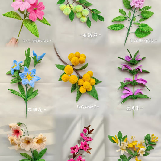 Herbal Blossoms and Branches | Chenille Video Tutorial original craft photo