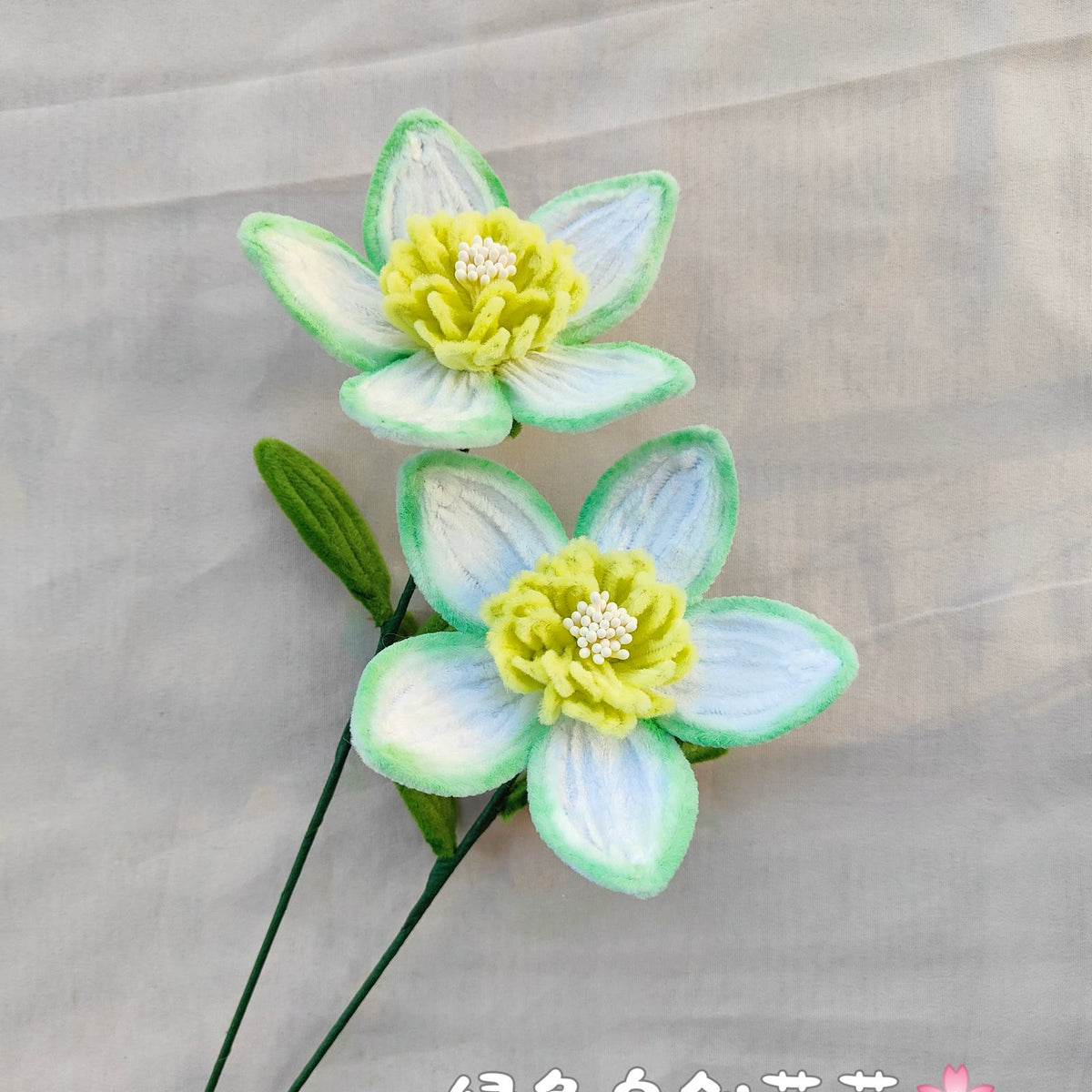 Original Green Flower | Chenille Video Tutorial original craft photo