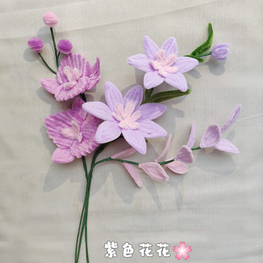 Purple Flower | Chenille Video Tutorial original craft photo