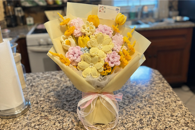 Chenille flower photo shared by a Vela Muse customer